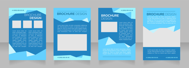Wall Mural - supplementary education program blank brochure layout design. vertical poster template set with empt