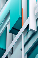 Aufkleber - A minimalist abstract painting with clean lines and a limited color palette, evoking a sense of clarity and purity in its depiction of energy.  Generative AI technology.