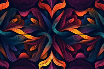 Poster - abstract background with flowers