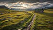 © piai - Mountain path to a cabin. Generative AI