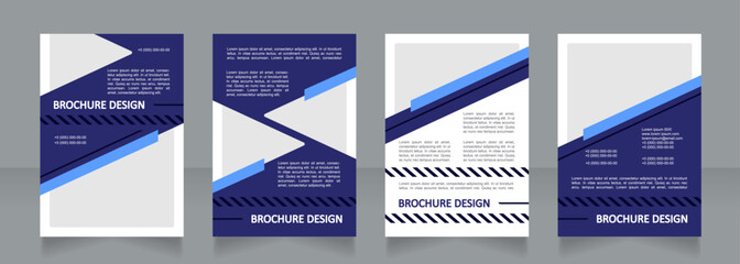Wall Mural - urban traffic information dark navy blank brochure design. template set with copy space for text. pr