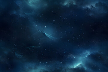 Wall Mural - seamless texture and full-frame background of starry night sky, neural network generated image