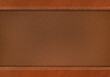 stitched brown leather background