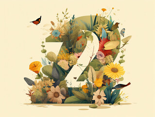 number 2 nature illustration for environmental campaigns