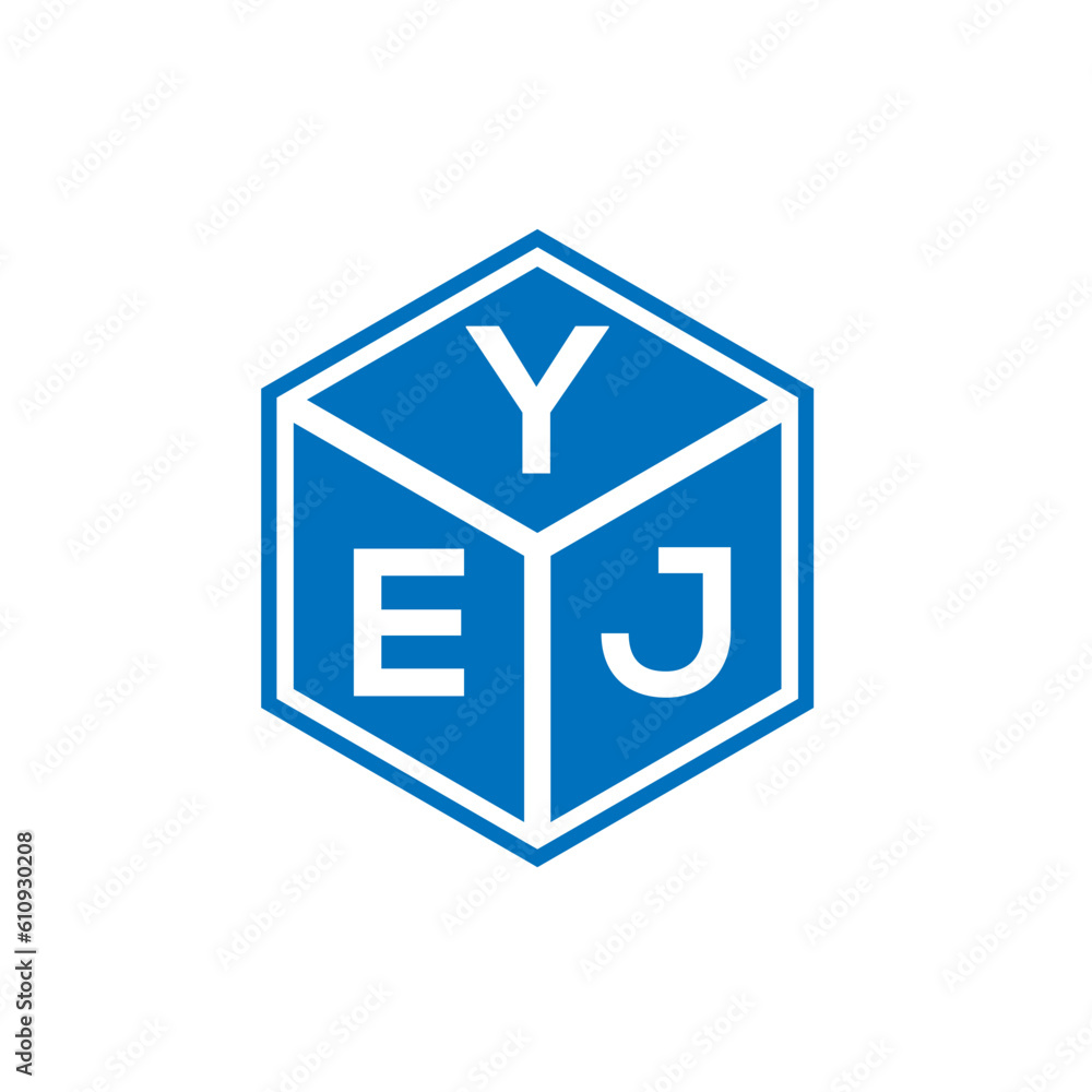 YEJ letter logo design on black background. YEJ creative initials letter logo concept. YEJ letter design.
