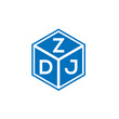 ZDJ letter logo design on white background. ZDJ creative initials letter logo concept. ZDJ letter design.
