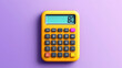 3D Realistic calculator icon isolated, Bright color. Generative Ai