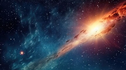 Wall Mural - cosmos telescope space photo of the supernova galaxy and stars background generative ai illustration