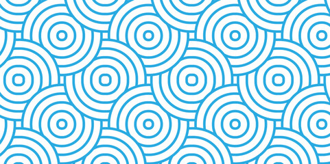 seamless abstract blue pattern background with waves texture. circles with seamless pattern overlapp