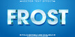 Frost editable text effect, ice and frozen text style
