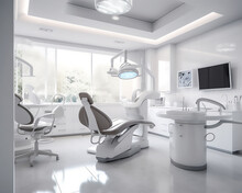 Light Interior Of A Modern Dental Office