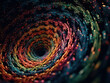 © Denis Darcraft - Colorful Swirling radial vortex background created with Generative AI technology.