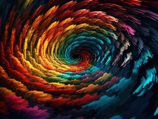 Wall Mural - Colorful Swirling radial vortex background 