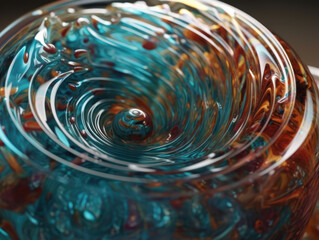 Wall Mural - Colorful Swirling radial vortex background liquid translucent glass