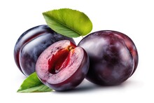 Plums On White