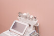 © KatrinaQQ - Attachments to the HydraFacial device for facial skin care in a spa clinic to combat acne or aging. The elective focus