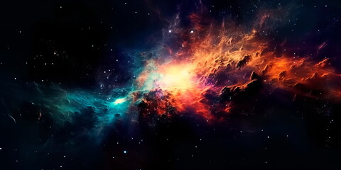 star particle motion on black background, starlight nebula in galaxy at universe space background. g
