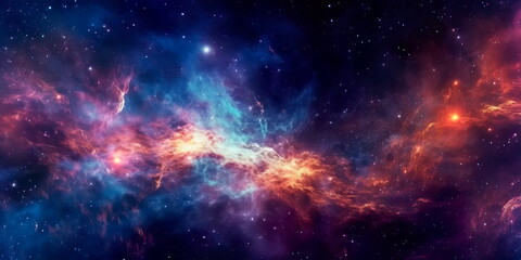 Wall Mural - star particle motion on black background, starlight nebula in galaxy at universe space background. g