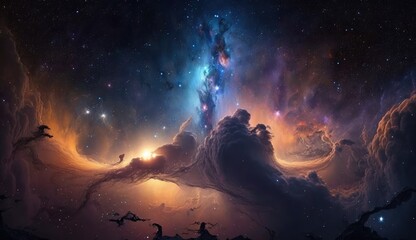 Wall Mural - galaxy in deep space