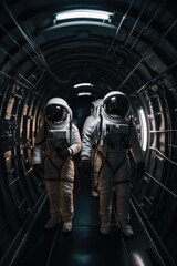 Canvas Print - astronaut exploring alien worlds in deep space