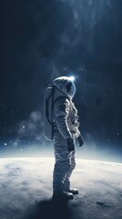Canvas Print - astronaut exploring alien worlds in deep space