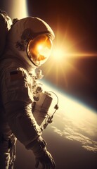 Wall Mural - Astronaut exploring the universe
