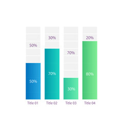 Wall Mural - stacked column infographic chart design template. percentage division. compare values. infochart wit