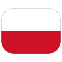 Flag of Poland in shape. Poland flag in shape.