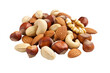 Nuts Mix isolated on transparent background. PNG file, cut out. Generative AI. Digital Art Illustration
