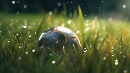 soccer ball on grass