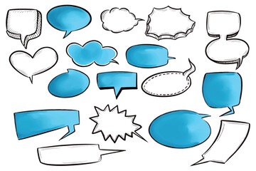 Wall Mural - hand drawn sketch speech bubble set design