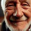 Close-Up Portrait Of A Happy Elderly Gentleman - AI Image
