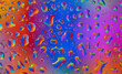 カラフルな水滴のマクロ写真2　Macro photo of colorful water droplets