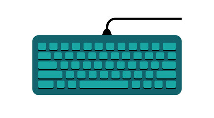 Wall Mural - keyboard computer equipment cartoon style vector illustration
