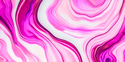 Wall Mural - Beautiful abstract fluid art background texture. ink and pink mixed texture. Generative AI.