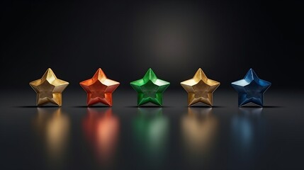 Wall Mural - Abstract five stars customer product rating review. Generative ai