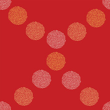Vector Seamless Bokeh Patttern, Garland, Gold Lights Isolated On Red Background. Pine, Xmas Evergreen Plants Seamless Pattern. Vector Christmas Tree Garland Decoration Bokeh
