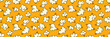 Popcorn seamless pattern on bright yellow background design. vector illustration cute cartoon style