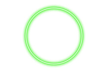 Neon Green Circle Frame Png
