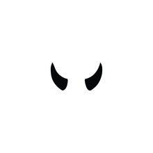 Devil Horn Vector Icon Design Illustration Template