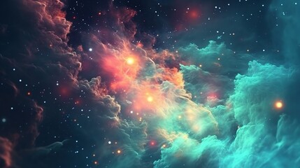 Wall Mural - stary night cosmos. universe science astronomy. colorful space galaxy cloud nebula. generative ai fo
