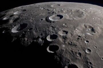 Sticker - close-up of the moon, with each phase and event visible, created with generative ai
