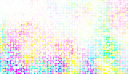 Poster - Abstract spectrum colorful bottom mosaic with white copy space.