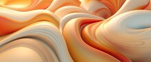 Abstract Orange Swirls. Abstract Background Created With Generative Ai Technology