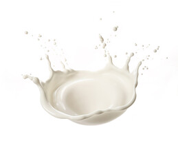 Wall Mural - milk splash isolated on white background. Generative A.I.