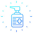 antiseptic, alcohol gel line design icon