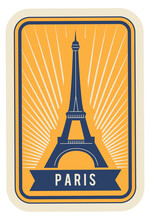Paris Vintage Postmark. France Postal Or Travel Label