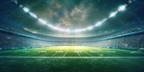 AI Generated. AI Generative. American football rugby arena stadium competition tournament. Fit game sport inspirational vibe. Graphic Art