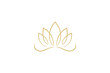 lotus flower simple line art style logo