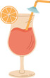 Cocktail vector illustration. Beverages drinks on white background